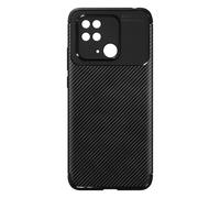 Redmi 10C Funda silicona diseño de gel flexible, efecto fibra de carbono