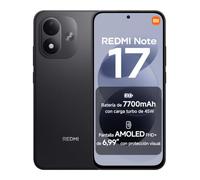 REDMI Note 17, Smartphone 4+128GB, Negro, batería de 7700mAh | Cámara 50 MP, carga 45 W, pantalla GOLED FHD+ 6,99", HyperOS 3 + Google Gemini, resistencia IP65