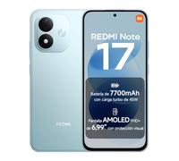 REDMI Note 17, Smartphone 6+256GB, Turquesa Cielo, batería de 7700mAh | Cámara 50 MP, carga 45 W, pantalla GOLED FHD+ 6,99", HyperOS 3 + Google Gemini, resistencia IP65