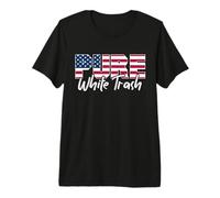 Redneck Pure White Trash USA Bandera Estadounidense 4 de Julio Camiseta Premium