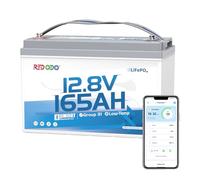 Redodo 12V 165Ah Bluetooth Batería LiFePO4, BMS 165A, 2112Wh, Batería Litio Group 31 con una Vida Util 1,65 Veces Superior, Ideal para Autocaravanas, Barcos e Instalaciones Solares