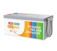 Redodo 24V 200Ah Batería LiFePO4 5120Wh Batería Litio con BMS 200A 4000-15000 Ciclos Batería 24V para Autocaravanas Almacenamiento Doméstico y Sistemas Solares Aislados
