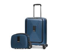 REDOLZ Artículos comunes Essentials 14, Azul oscuro metálico, S+ (Laptop) & Beauty-Case, Clásico