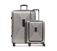 Redolz Juego de maletas Essentials 14 de 4 ruedas Compartimento para portátil de 2 piezas con pliegue extensible gris