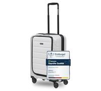 REDOLZ Artículos comunes Essentials 17, blanco, Kabinen Trolley mit Laptopfach (55 cm), Maleta de cabina de cáscara dura
