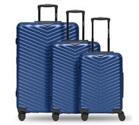 REDOLZ Artículos comunes Essentials 18, Azul brillante, Kofferset (3-teilig) erweiterbar, Carro rígido con ruedas giratorias, juego de 3