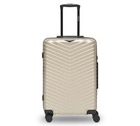REDOLZ Artículos comunes Essentials 18, Greige Shiny, Koffer M (66 cm) erweiterbar, Carro rígido M con ruedas giratorias