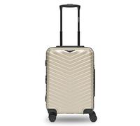 REDOLZ Artículos comunes Essentials 18, Greige Shiny, Koffer S (55 cm) erweiterbar, Carrito rígido S con ruedas giratorias