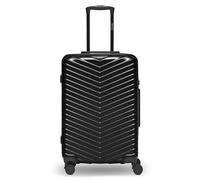 REDOLZ Artículos comunes Essentials 18, negro brillante, Koffer M (66 cm) erweiterbar, Carro rígido M con ruedas giratorias