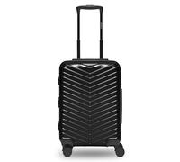 REDOLZ Artículos comunes Essentials 18, negro brillante, Koffer S (55 cm) erweiterbar, Carrito rígido S con ruedas giratorias