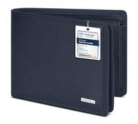 REDOLZ Artículos comunes Leather Essentials 1, azul marino, Querformat (mit Klappe), Clásico