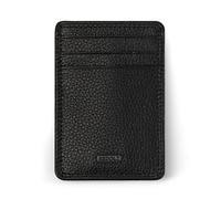 REDOLZ Artículos comunes Leather Essentials 2, All Black, Kartenetui (mit Geldklammer), Clásico