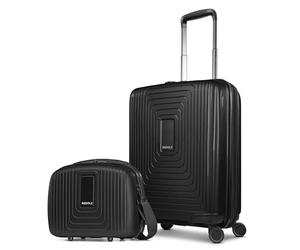 REDOLZ Carretilla Beauty Case Essentials 14 Trolley Set 2 -Piezas (S Exp. + Beauty Case) Black Metallic Negro