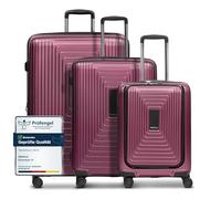 REDOLZ Carretilla con Compartimento para portátil Essentials 14 Trolley Set 3 -Piezas (S Exp. Front Pocket) Aubergine Metallic púrpura