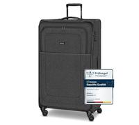 REDOLZ Maleta XL Jumbo de 4 ruedas muy grande 52 x 30 x 90 cm [tamaño especial] Check-in Trolley con cierre TSA, 126 litros, peso de 4,3 kg, para hombres y mujeres (Essentials 12), Negro , XL