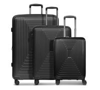 REDOLZ Essentials 14 Productos habituales, Color negro., 3-SET Trolley+ erweiterbar, Carro rígido con ruedas giratorias
