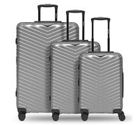 REDOLZ Carretilla Essentials 18 Trolley Set 3 -Piezas Metallic-Silver Shiny Plateado