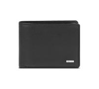 Redolz Cartera Leather Essentials QF de piel con protección RFID, de 12 cm, desplegable y con compartimento con cremallera negro
