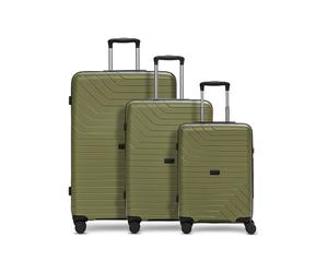 Redolz Essentials 05 3-SET 4 ruedas Juego de maletas 3 piezas verde oliva