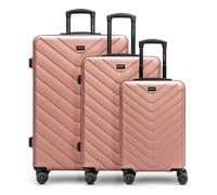 Redolz Essentials 07 3-SET 4 ruedas Set de maletas 3 piezas oro rosa