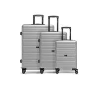 Redolz Essentials 08 3-SET 4 ruedas Juego de maletas 3 piezas plateado