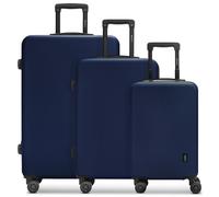 REDOLZ Artículos comunes Essentials 09, Azul Oscuro, Kofferset (3-Teilig), Carro rígido con Ruedas giratorias