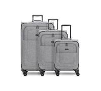 Redolz Essentials 12 THREE SET 4 ruedas Juego de maletas 3 piezas Con asa expansible gris