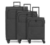 Redolz Essentials 12 THREE SET 4 ruedas Set de maletas 3 piezas Con fuelle expandible negro