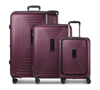 REDOLZ Carretilla con Compartimento para portátil Essentials 14 Trolley Set 3 -Piezas (S Exp. Front Pocket) Aubergine Metallic púrpura