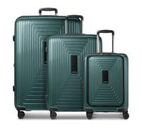 Redolz Essentials 14 4 ruedas Set de maletas 3 piezas Con fuelle expandible verde