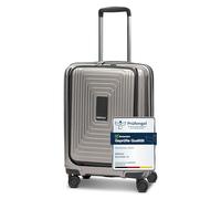REDOLZ Essentials 14 Productos habituales, gris café metálico, Kabinen Trolley+ Laptopfach (55 cm) erweiterbar, Carro rígido con ruedas giratorias