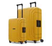 Redolz Essentials 15 Juego de maletas de 4 ruedas y 15 2 piezas con cierre de tres puntos amarillo