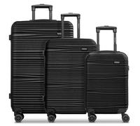 Redolz Essentials 16 3-SET 4 ruedas Set de maletas 3 piezas negro