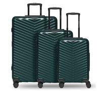 Redolz Essentials 18 4 ruedas Juego de maletas 3 piezas con pliegue de expansión verde