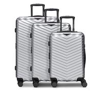 Redolz Essentials 18 4 ruedas Set de maletas 3 piezas Con fuelle expandible color plata