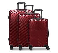 Redolz Essentials 18 4 ruedas Set de maletas 3 piezas Con fuelle expandible rojo