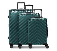 Redolz Essentials 18 4 ruedas Set de maletas 3 piezas Con fuelle expandible verde