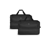 Redolz Juego de 2 bolsas de viaje Duffle Essentials con 2 ruedas, L+L, con asa expansible negro