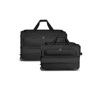 Redolz Juego de 2 bolsas de viaje Duffle Essentials con 2 ruedas, tallas M y L, con asa expansible negro