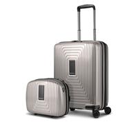 Redolz Juego de maletas Essentials 14 2 pzs. trolley de cabina con plegado extensible y neceser gris