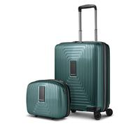 Redolz Juego de maletas Essentials 14 2 pzs. trolley de cabina con plegado extensible y neceser verde