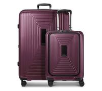 Redolz Juego de maletas Essentials 14 de 4 ruedas Compartimento para portátil de 2 piezas con pliegue extensible rojo