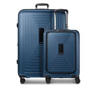 Redolz Juego de maletas Essentials 14 de 4 ruedas Compartimento para portátil de 2 piezas con pliegue extensible azul