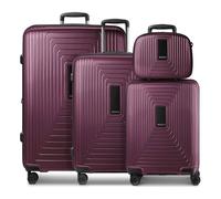 Redolz Juego de maletas Essentials 14 de 4 ruedas + neceser 4 pzs. con pliegue extensible rojo