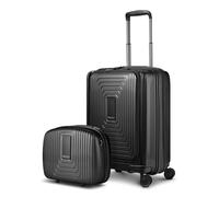 Redolz Juego de maletas Essentials 14 2 pzs. trolley de cabina con plegado extensible + neceser negro