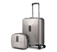 Redolz Set de maletas Essentials 14, de 2 piezas: maletas de cabina con asa expansible y estuche de belleza gris