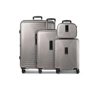 Redolz Juego de maletas Essentials 14 de 4 ruedas + neceser 4 pzs. con pliegue extensible gris