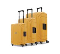 Redolz Set de maletas Essentials 15 de 4 ruedas, 3 piezas, con cierre de tres puntos amarillo