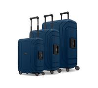 Redolz Set de maletas Essentials 15 de 4 ruedas, 3 piezas, con cierre de tres puntos azul