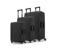 Redolz Set de maletas Essentials 15 de 4 ruedas, 3 piezas, con cierre de tres puntos negro